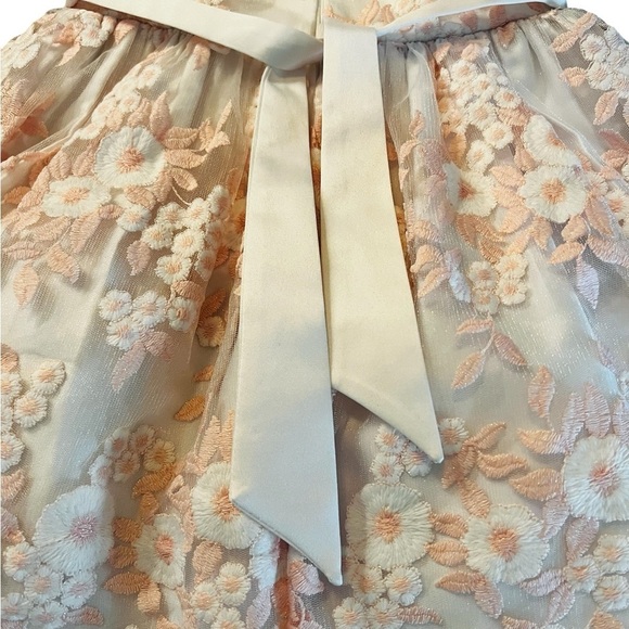 American Princess Floral Dress Size 2T White and Pastel Pink Floral Overlay - Picture 12 of 14